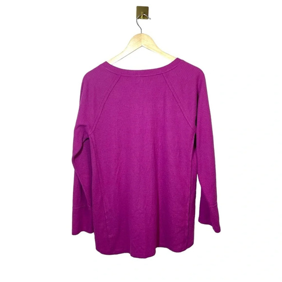 Wildfox Women’s Haley Brushed V-Neck Knit Sweater in Elderberry Pink Size M - Picture 8 of 11